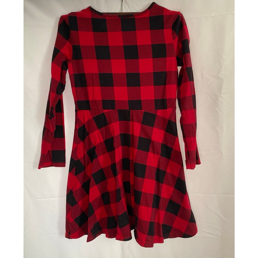 The Children's Place Girls Long Sleeve Dress Red and Black Size Med 7/8